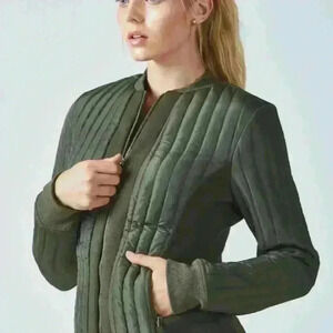 Fabletics Womens Olive Green Pisa Puffer Jacket XS